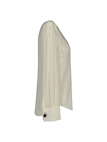 Brunello Cucinelli Brunello Cucinelli Hidden-Buttoned Shirt in White Cotton (view 2)