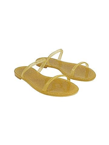 Stuart Weitzman Stuart Weitzman Sawyer Jelly Sandals in Yellow Rubber (view 2)