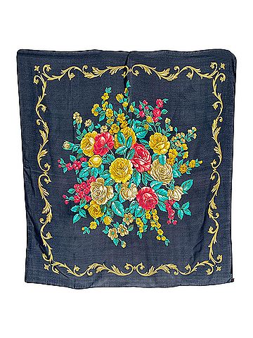 Jil Sander Jil Sander Floral-Print Scarf in Multicolor Silk (view 1)
