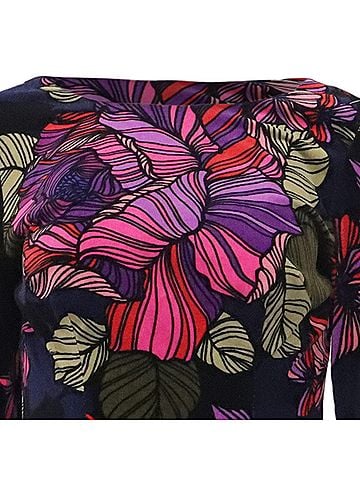 Trina Turk Trina Turk Floral-Print Mini Dress in Multicolor Velvet (view 2)