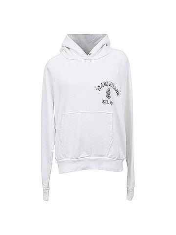 Prada Prada Logo-Print Hoodie in White Cotton (view 1)