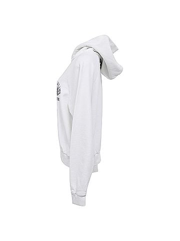 Prada Prada Logo-Print Hoodie in White Cotton (view 2)