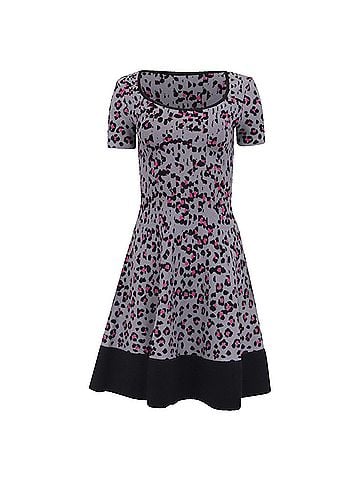 Missoni M Missoni Leopard-Print Mini Dress in Multicolor Viscose (view 1)