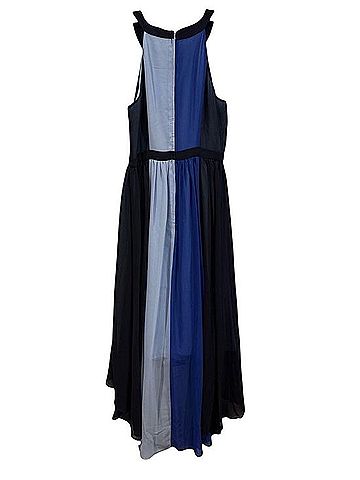 ModCloth Georgette Color Block Dress Casual Dress (view 2)
