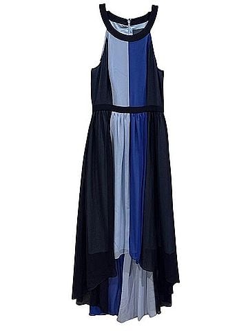 ModCloth Georgette Color Block Dress Casual Dress (view 1)