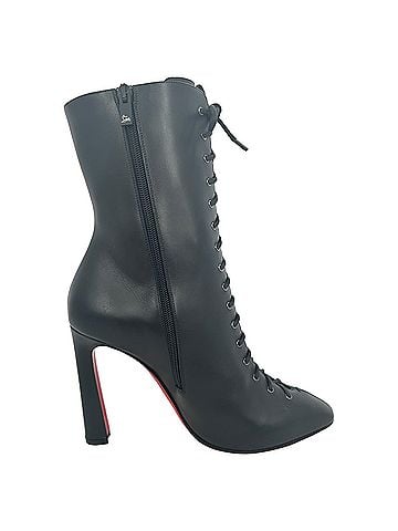 Christian Louboutin Christian Louboutin Anjel 100 Ankle Boots in Black Leather (view 1)