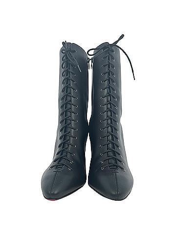 Christian Louboutin Christian Louboutin Anjel 100 Ankle Boots in Black Leather (view 2)
