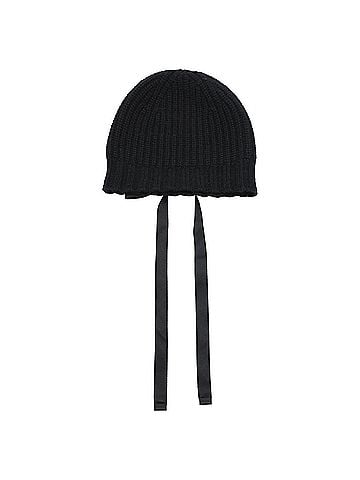 Chanel Chanel CC Bow Detailed Beanie in Black Cashmere (view 1)