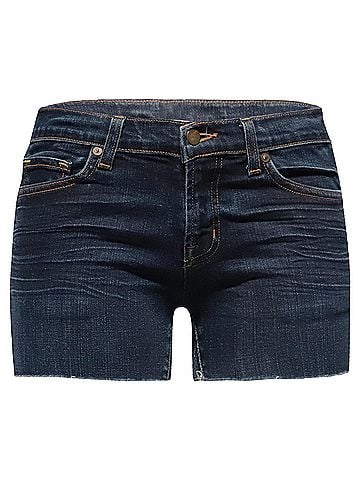 J Brand J Brand Mini Denim Shorts in Blue Cotton (view 1)