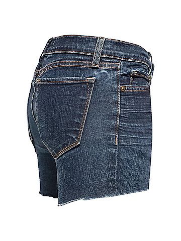 J Brand J Brand Mini Denim Shorts in Blue Cotton (view 2)