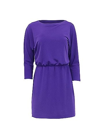 Trina Turk Trina Turk Long Sleeve Mini Dress in Violet Polyester (view 1)