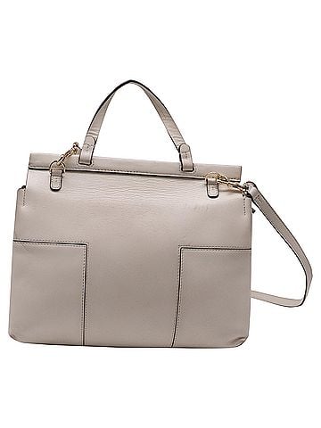 Tory Burch Tory Burch Block T Shoulder Bag in White Calf Leather (view 2)
