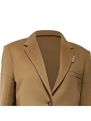 Burberry Burberry Single-Breasted Coat in Brown Wool (view 2)