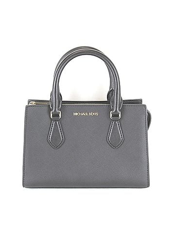 Michael Kors Michael Kors Center Zip Satchel Small Handbag Leather Black Women's (view 1)