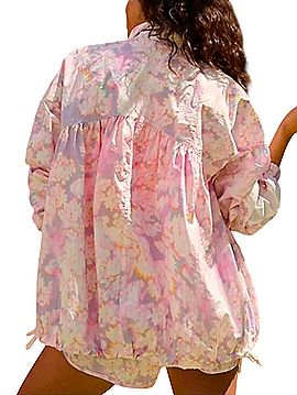 Free People Movement x Hatch Tie Dye Full Zip Cinched Waist Windbreaker (view 2)