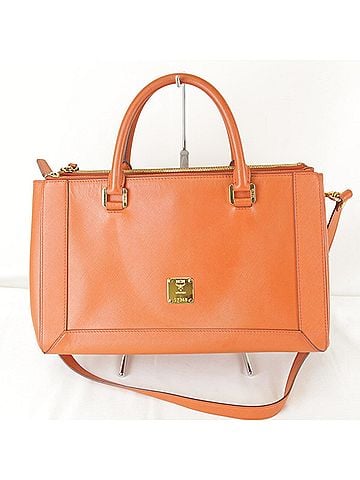 MCM MCM (MCM) 2-Way Bag, Shoulder Leather, Orange, Women's (view 1)
