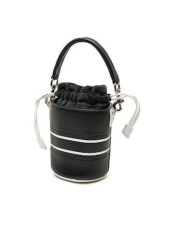 Christian Dior Christian Dior Dior Vibe Micro Bucket Mini Shoulder Bag/Handbag 2-Way Navy White Leather Suede Women's (view 2)