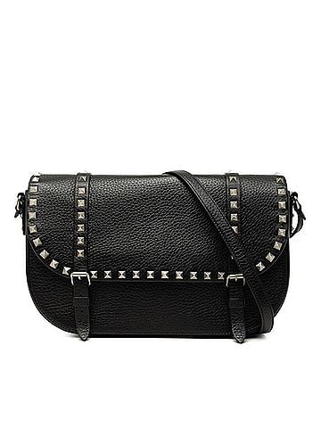 Valentino Valentino Rockstud Crossbody Shoulder Bag, Black Leather, Women's VALENTINO (view 1)