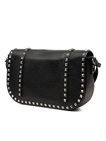Valentino Valentino Rockstud Crossbody Shoulder Bag, Black Leather, Women's VALENTINO (view 2)