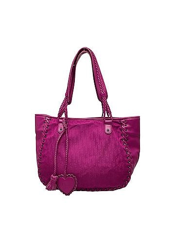 Christian Dior Christian Dior Dior Trotter Oblique Handbag Tote Bag One-Shoulder Pink Purple Nylon Leather Women's (view 1)
