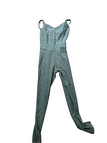 Zella Olive Heather Adjustable-Strap Sports Bra Jumpsuit (view 2)