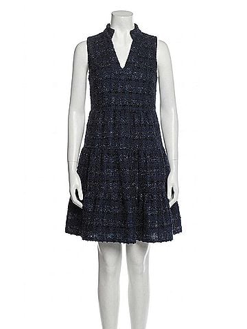 Sail to Sable Women's Sparkle Tweed Dress in Navy (view 1)