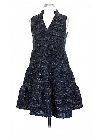 Sail to Sable Women's Sparkle Tweed Dress in Navy (view 2)