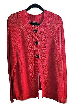Lands' End Cable Knit Button Front Cardigan Cardigan (view 1)