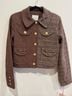 Avec Les Filles Plaid Brown Ivory Jacket Size S - photo 5