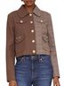 Avec Les Filles Plaid Brown Ivory Jacket Size S - photo 2