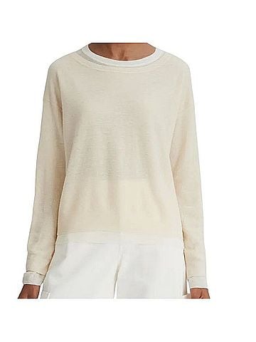 Vince. Double Layer Silk Pullover Sweater (view 1)