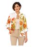MULTIPLES Floral White Orange Green Yellow Jacket Size S - photo 2