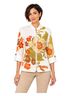 MULTIPLES Floral White Orange Green Yellow Jacket Size S - photo 1