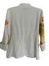 MULTIPLES Floral White Orange Green Yellow Jacket Size S - photo 5