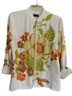 MULTIPLES Floral White Orange Green Yellow Jacket Size S - photo 4
