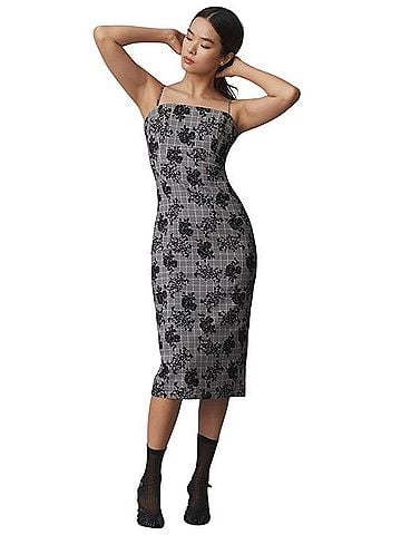 Maeve Slim Patterned Midi Dress Casual Dress (view 1)