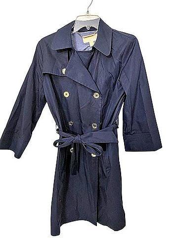 Michael Kors Double-Breasted Belted Trench Coat Trenchcoat (view 1)