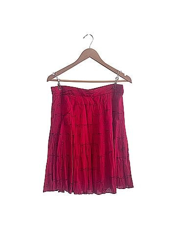 J.Crew Pleated Knee-Length in Bow-Print Viscose Chiffon Formal Skirt (view 2)