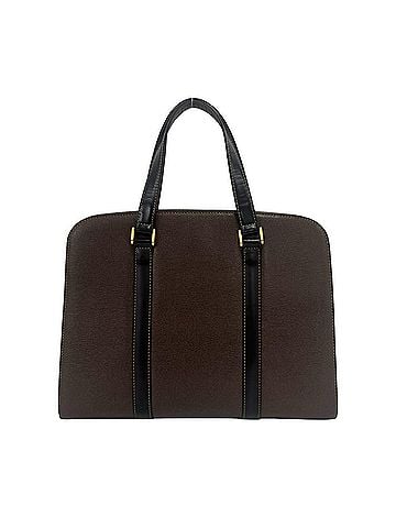 Burberry BURBERRY Burberry Logo Hardware Nova Check Pattern Leather Handbag Tote Bag Boston Brown 09971 (view 2)