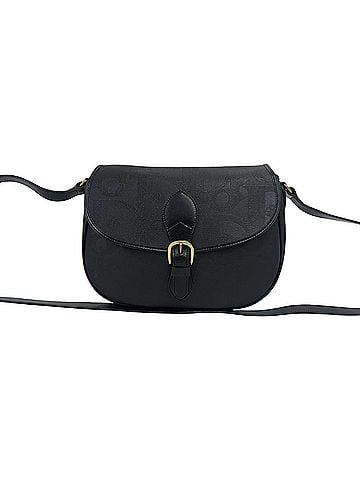 Christian Dior Christian Dior Vintage Logo Pattern Leather Shoulder Bag Crossbody Black 54328 (view 1)