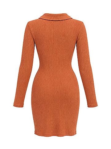 NA-KD Elevated Ruched Ribbed Button Down
Front Mini Casual Dress (view 2)