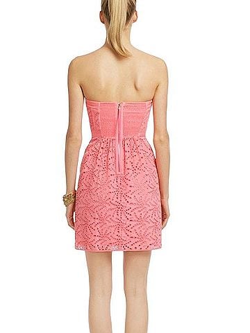 Rebecca Taylor Eyelet Copacabana Silk Mini Dress Cocktail Dress (view 2)