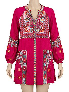 Johnny Was Bohemian/peasant style Long Sleeve Blouse (view 1)