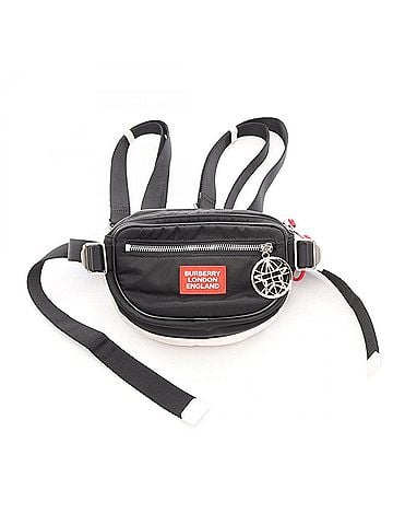Burberry Burberry ECONYL Cannon Waist Bag, Body Handbag, Nylon Leather, Men's &amp; Women's, Black, White, Red (view 1)