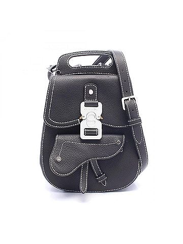 Christian Dior Christian Dior Dior Gallop Oblique Backpack/Handbag, Leather, Men's, Black (1ADBA086) (view 1)