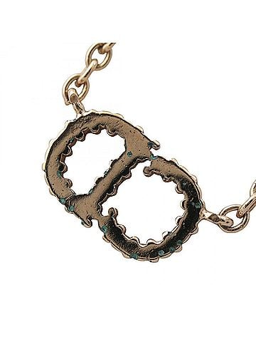 Christian Dior Christian Dior Dior Clair D Lune Necklace, Gold Plated (GP) Rhinestone Women's, Tone, Clear Tone (view 2)