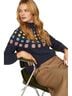 Boden Fluffy Floral Embroidered Pullover Sweater - photo 1