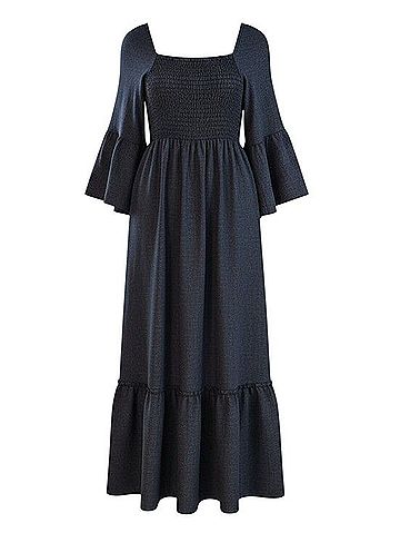 Earthbound Trading Co. Tier Maxi Blu-S Casual Dress (view 2)
