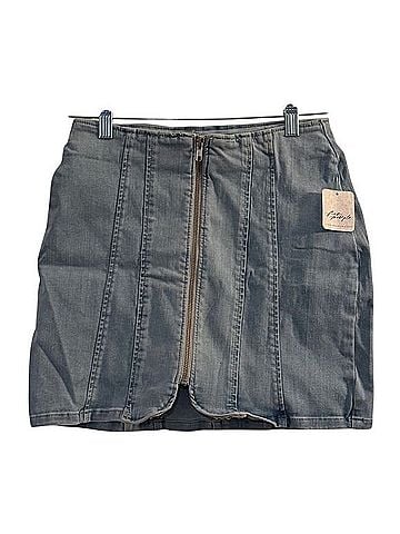 Free People Starwash Mini Skirt Denim Skirt (view 2)