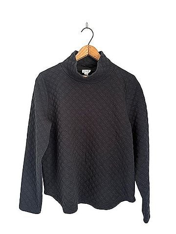 J.Crew Quilted Mock Neck Sweater Sweatshirt (view 1)